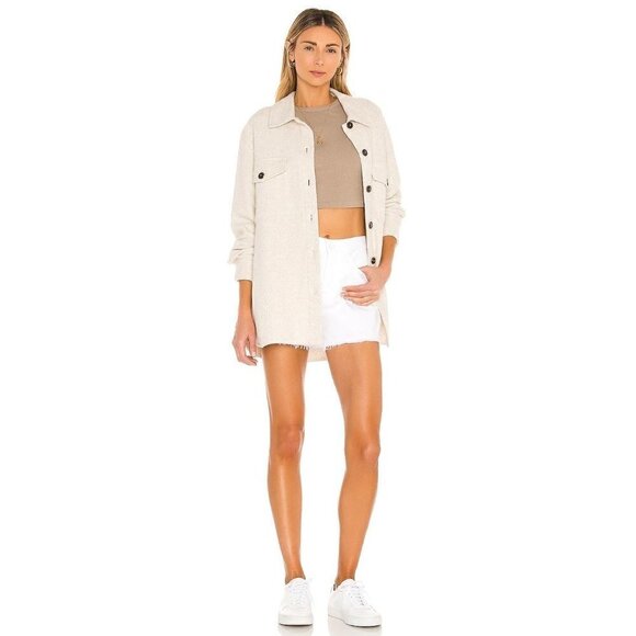 DIY 7 For All Mankind Monroe Cut Off Short Clean White Rigid Women's Size 29 AS - Picture 4 of 12